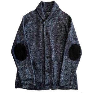 Bonobos Fisherman Grandpa Cardigan Shawl Collar Elbow Patches Cotton Alpaca Wool